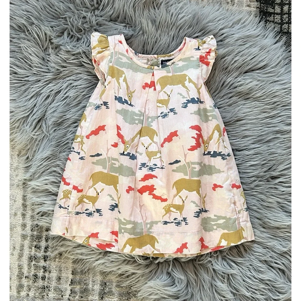 Baby GAP Animal Print Sleeveless Dress‎ & Bloomer 2pc Set Size 6-12 Month